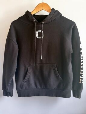 Overtime OT Classic Hoodie Sweatshirt Mens Small Black, Sports, Logo, Sleeve Hit
